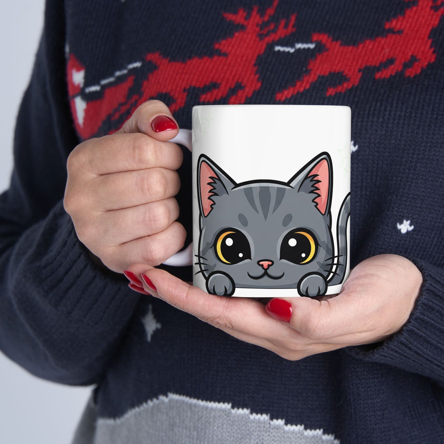Cat Peek-a-Boo Mug | Best Cat Mama Gift