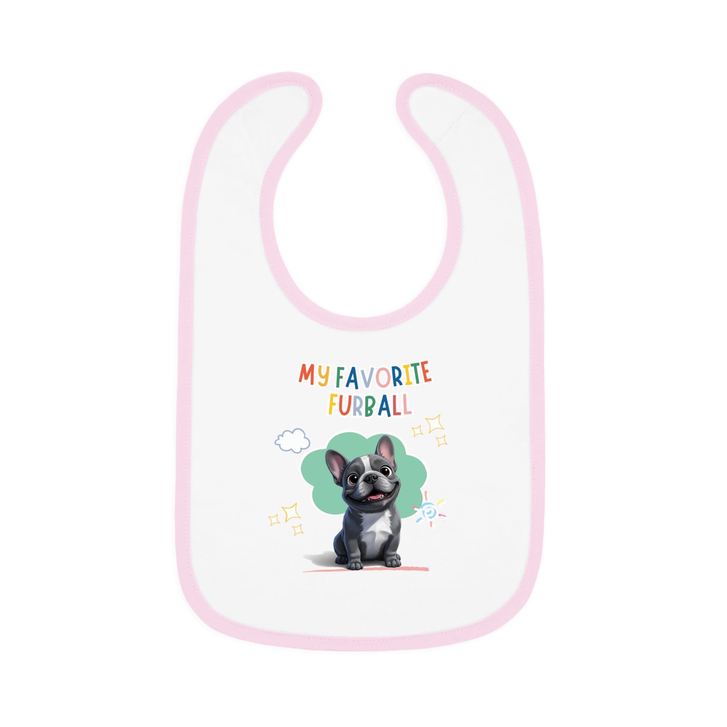 Frenchie Favorite Furball Baby Bib