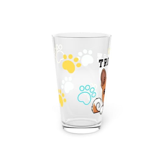 Basenji Tiny Trouble Pint Glass