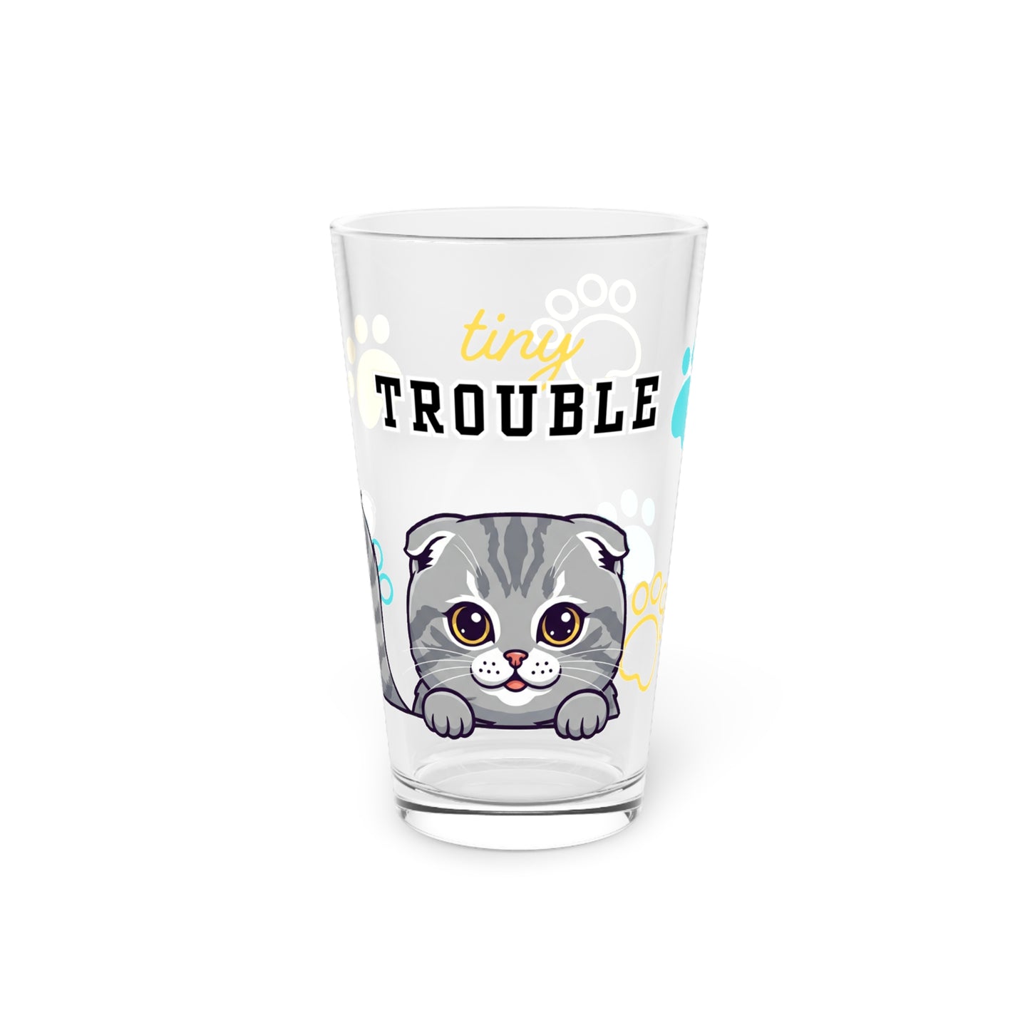 Scottish Fold Tiny Trouble Pint Glass