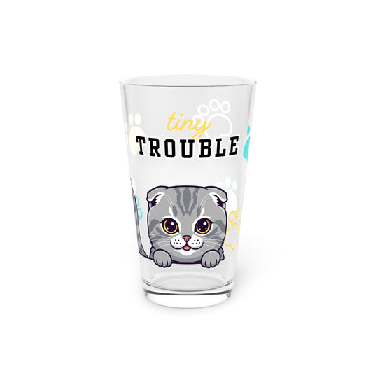 Scottish Fold Tiny Trouble Pint Glass