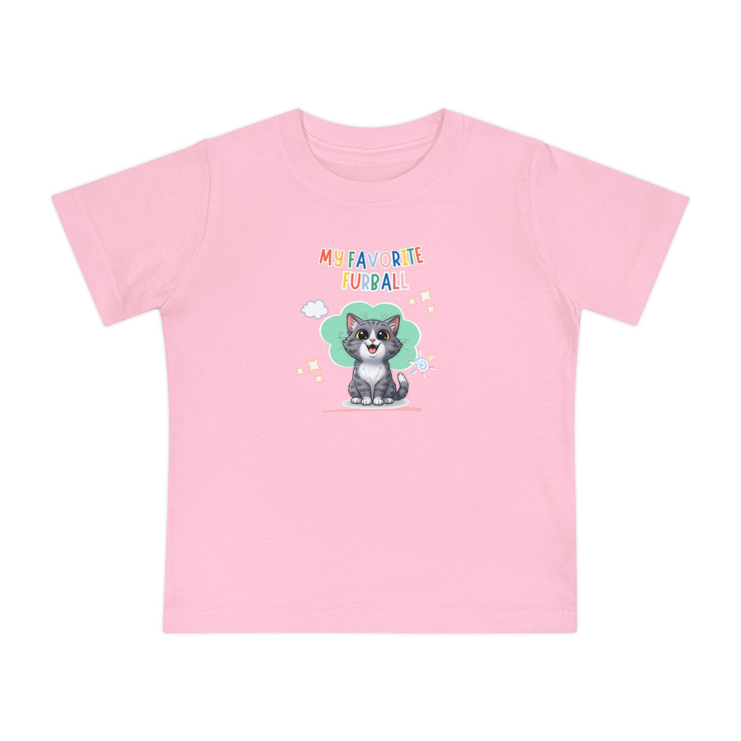 Short hair bi-color gray cat Favorite Baby Toddler Tee
