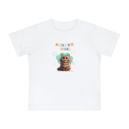 Long hair Brown Tabby Cat Favorite Furball Baby Tee