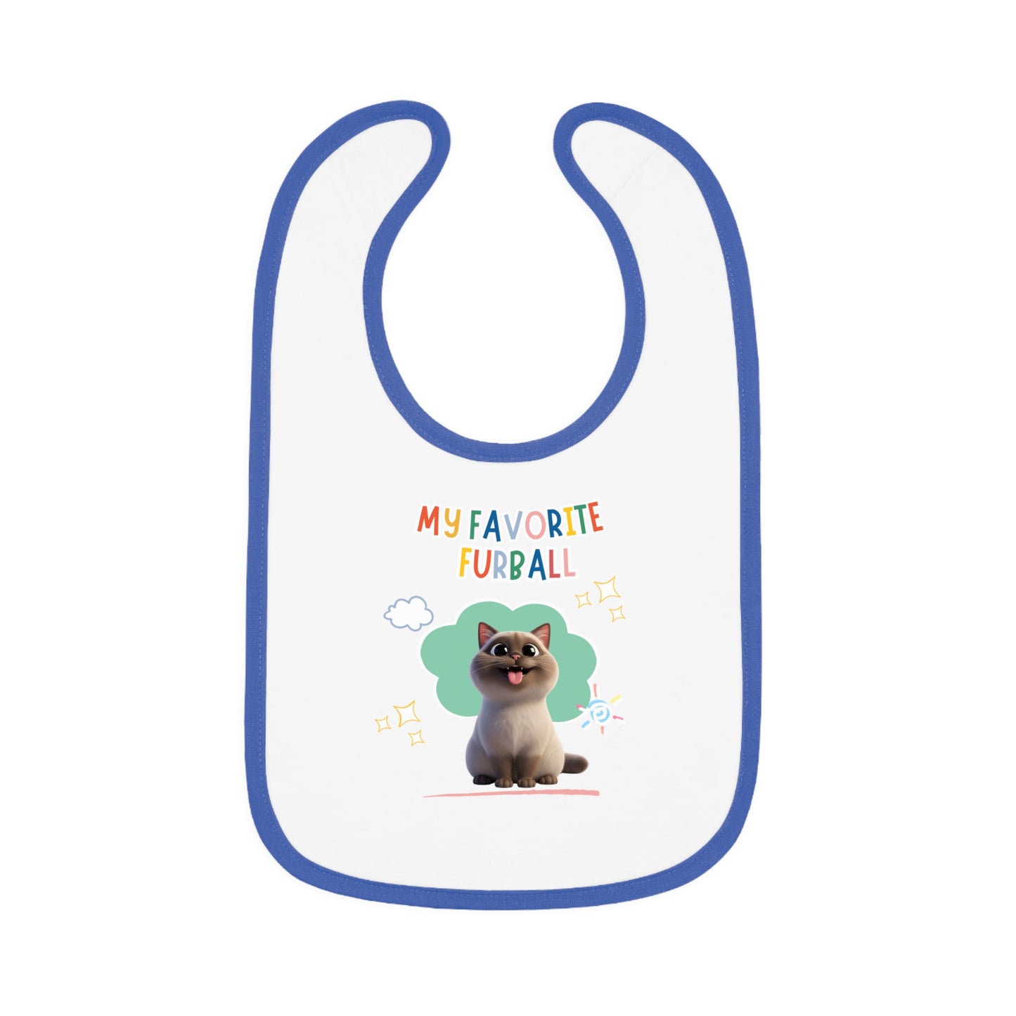 Siamese Cat Favorite Furball Baby Bib