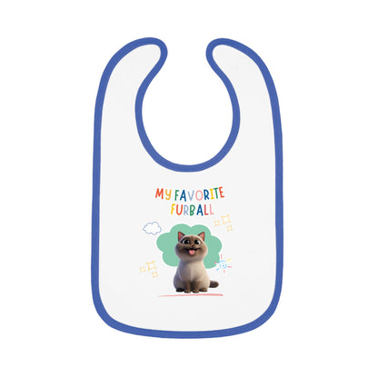 Siamese Cat Favorite Furball Baby Bib