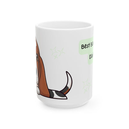 Bassethound Peek-a-Boo Mug | Best Bassethound Daddy