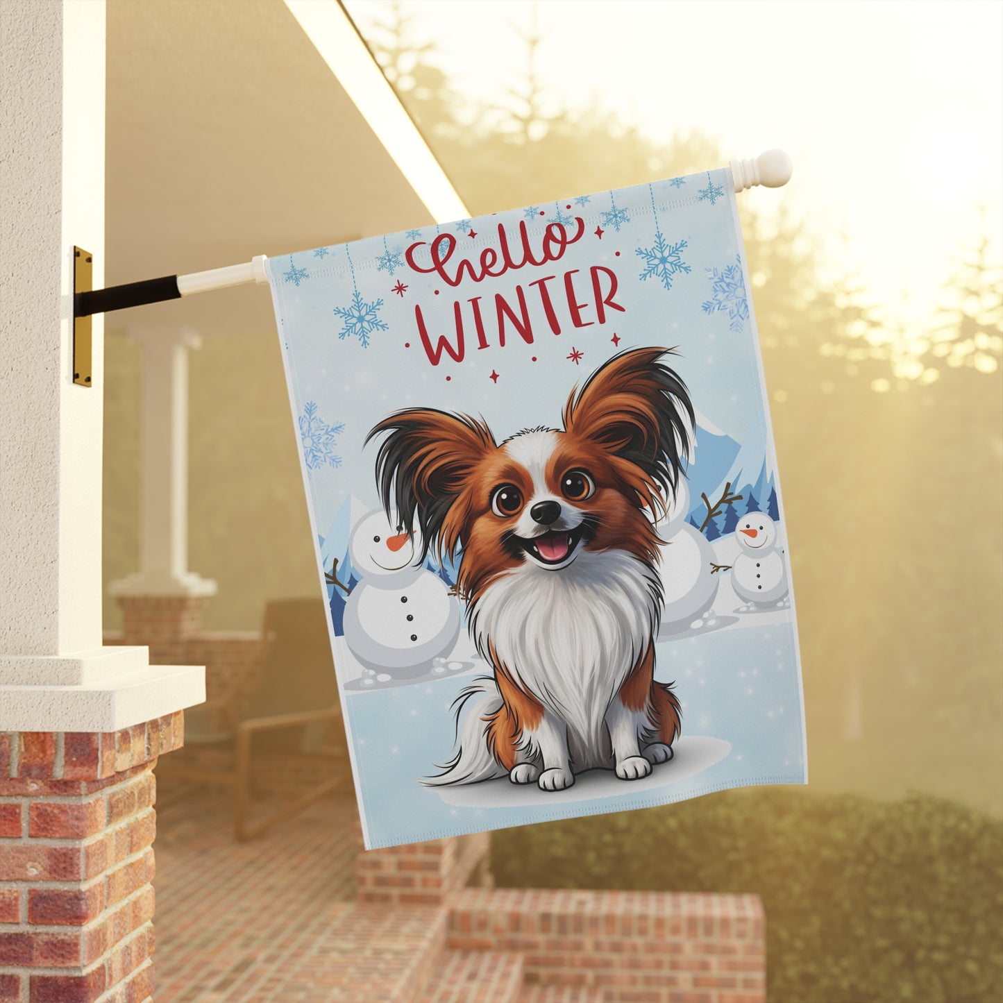 Papillon Hello Winter Garden Banner