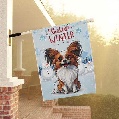 Papillon Hello Winter Garden Banner