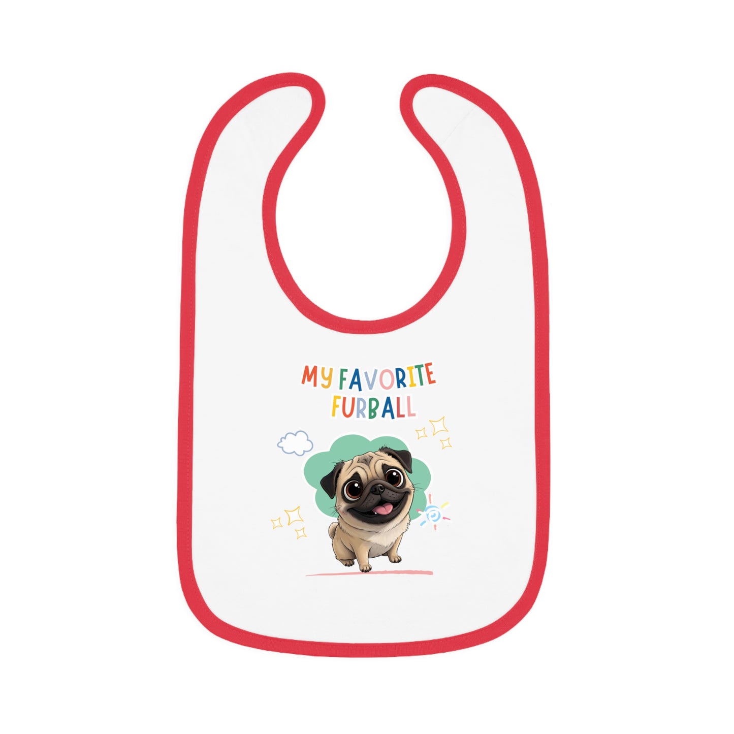 Pug Favorite Furball Baby Bib