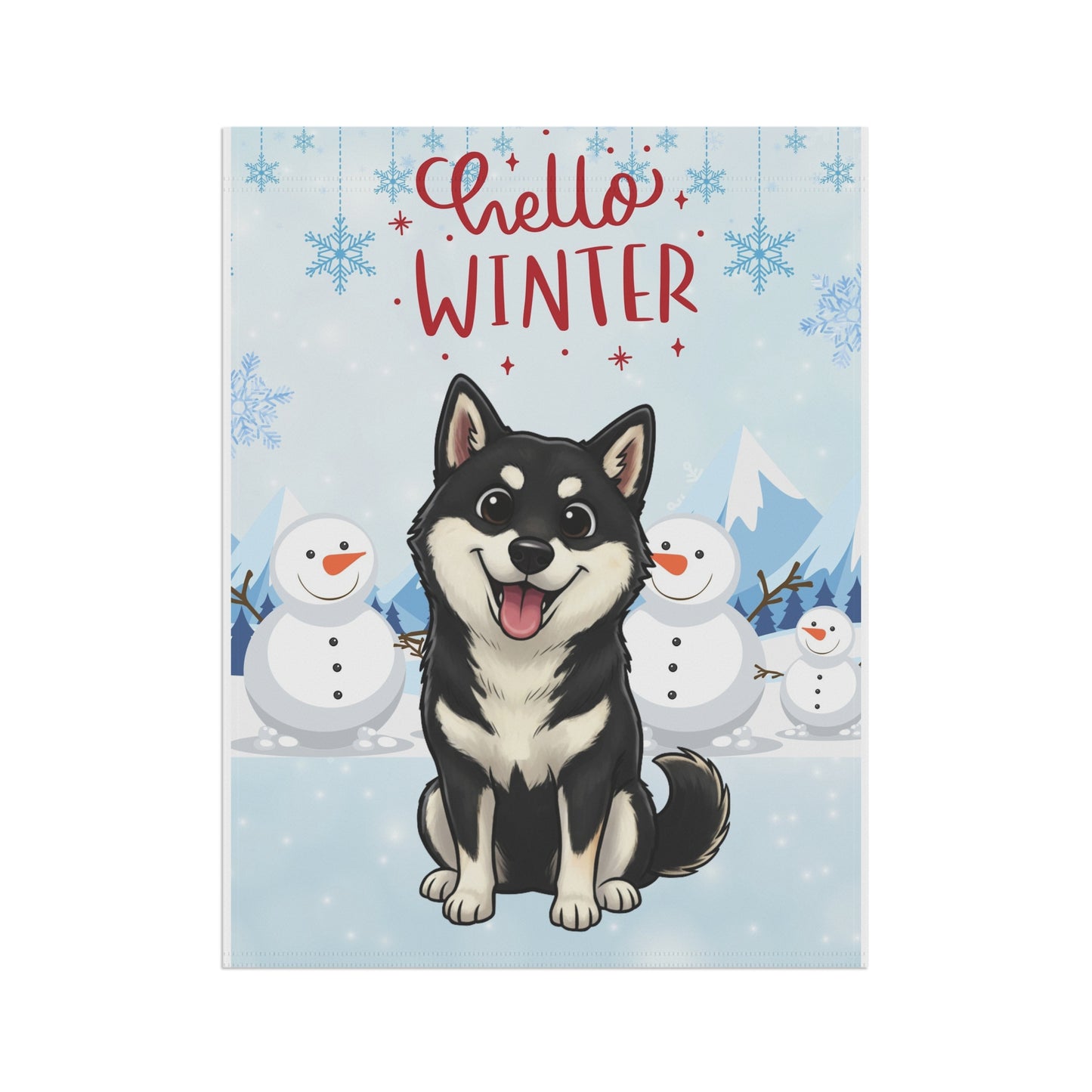 Shiba Hello Winter Garden Banner