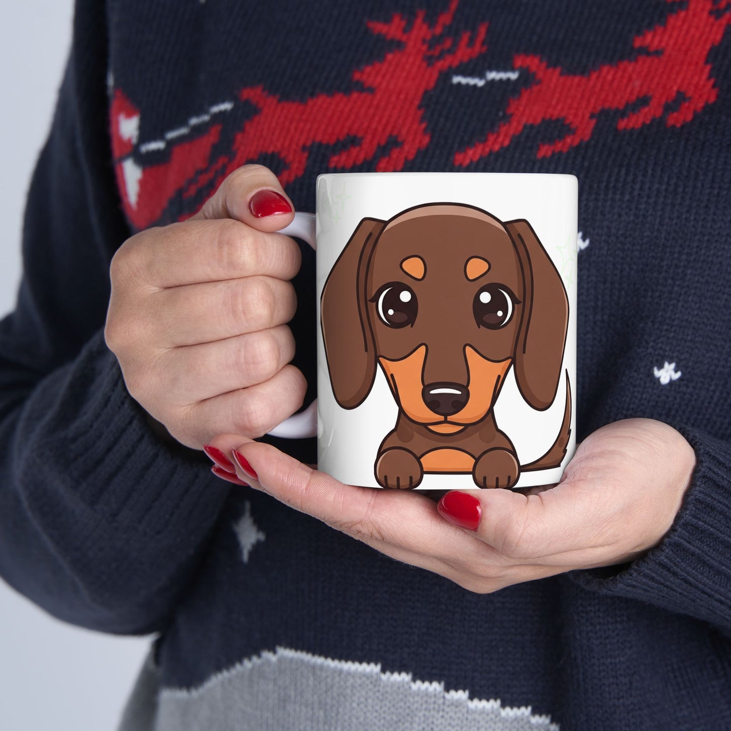 Dachshund Peek-a-Boo Mug | Best Weenie Mama Gift