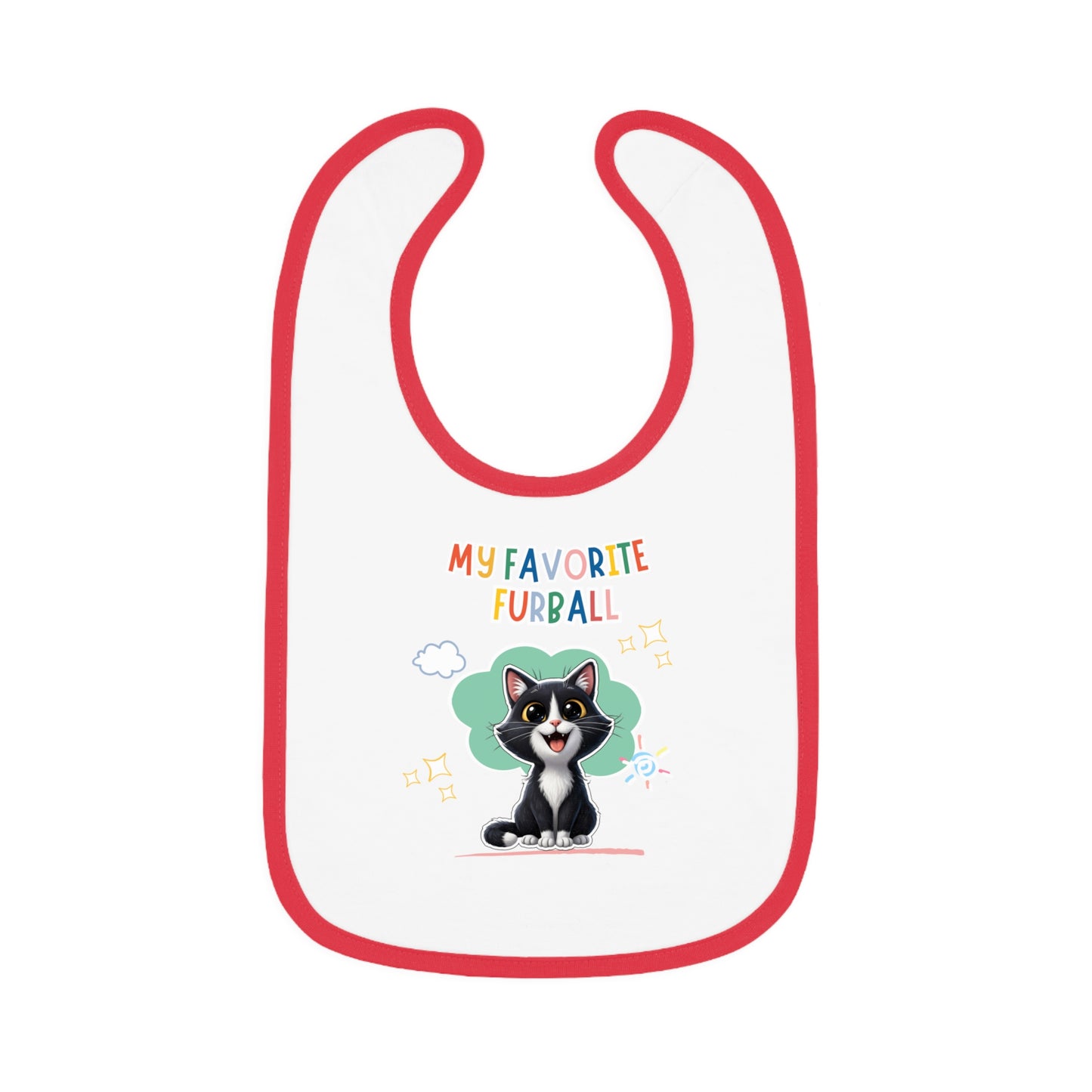 Shorthair Tuxedo Cat Favorite Furball Baby Bib