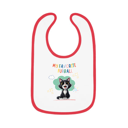 Shorthair Tuxedo Cat Favorite Furball Baby Bib