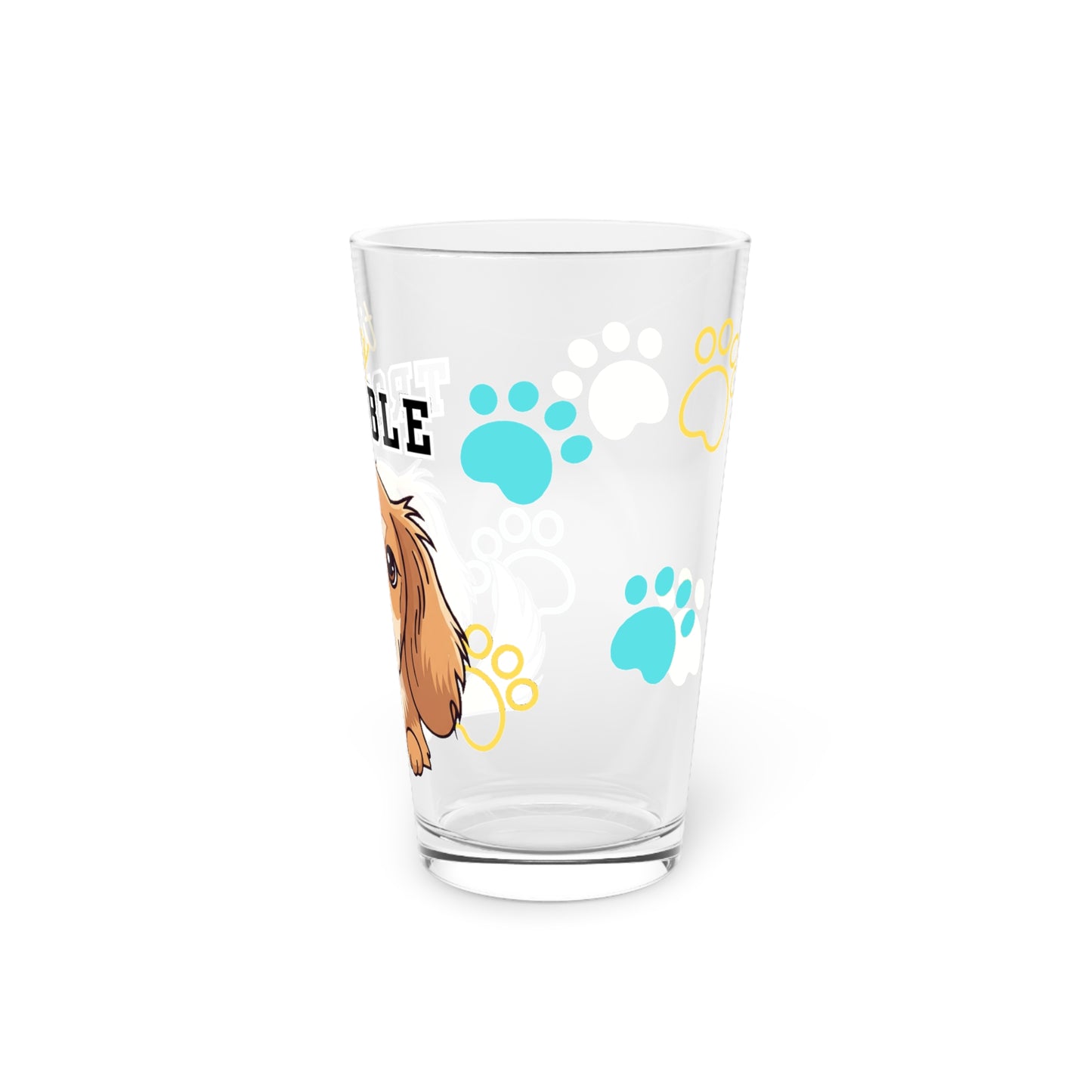 Dacshund Tiny Trouble Pint Glass