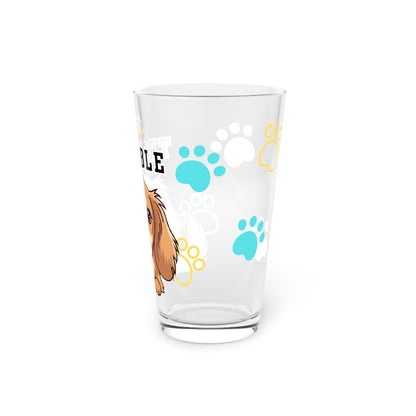 Dacshund Tiny Trouble Pint Glass