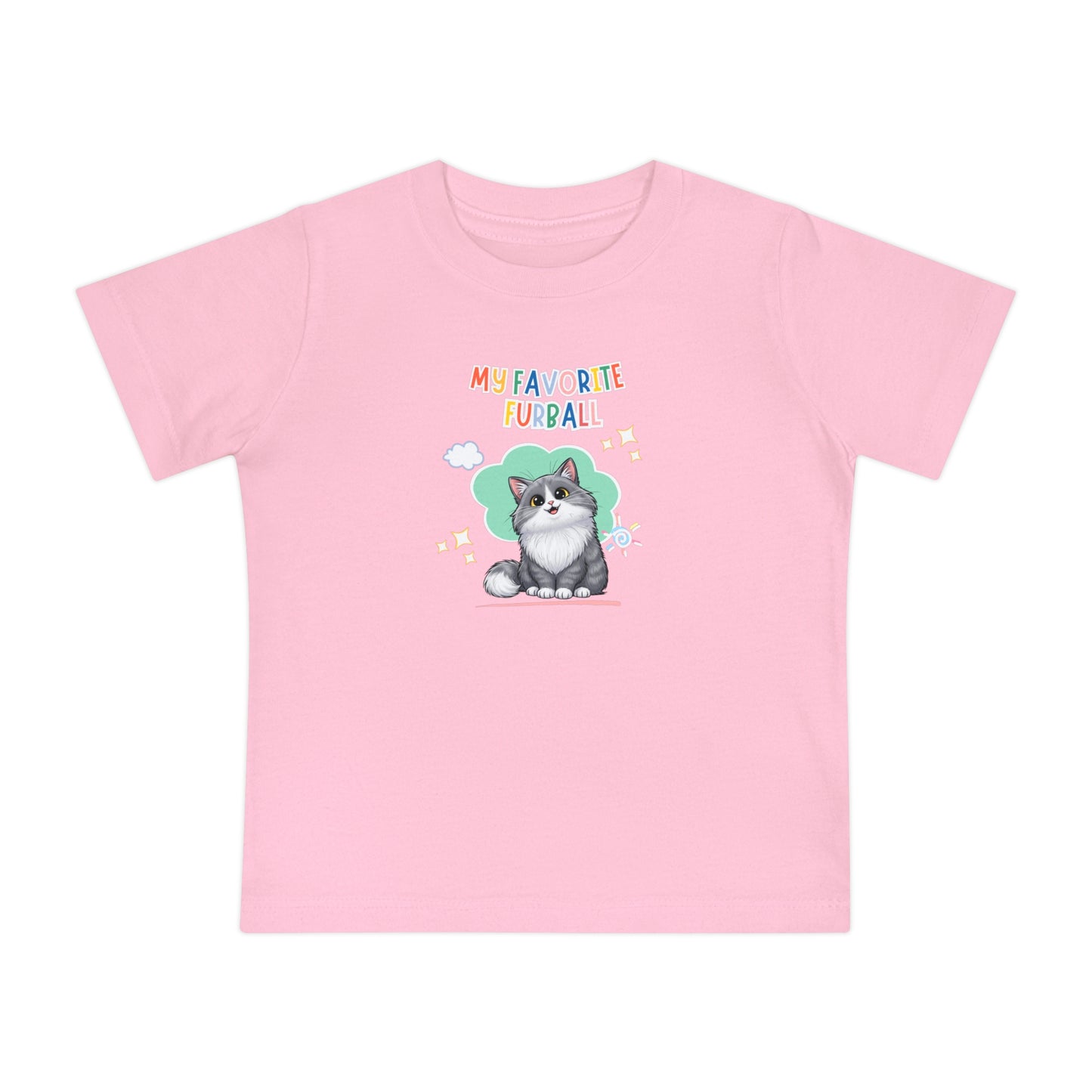 Long hair Bi-color Gray Cat Favorite Baby Tee