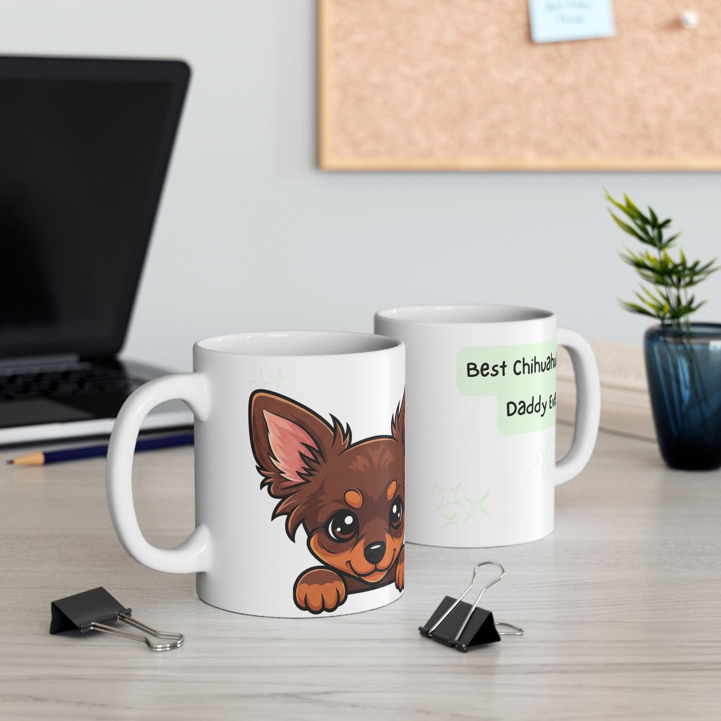 Chihuahua Peek-a-Boo Mug | Best Chihuahua Daddy Gift