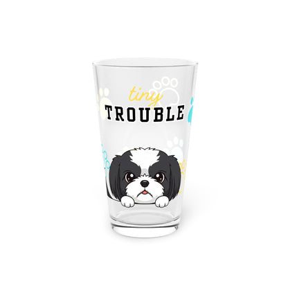 Shih Tzu Tiny Trouble Pint Glass