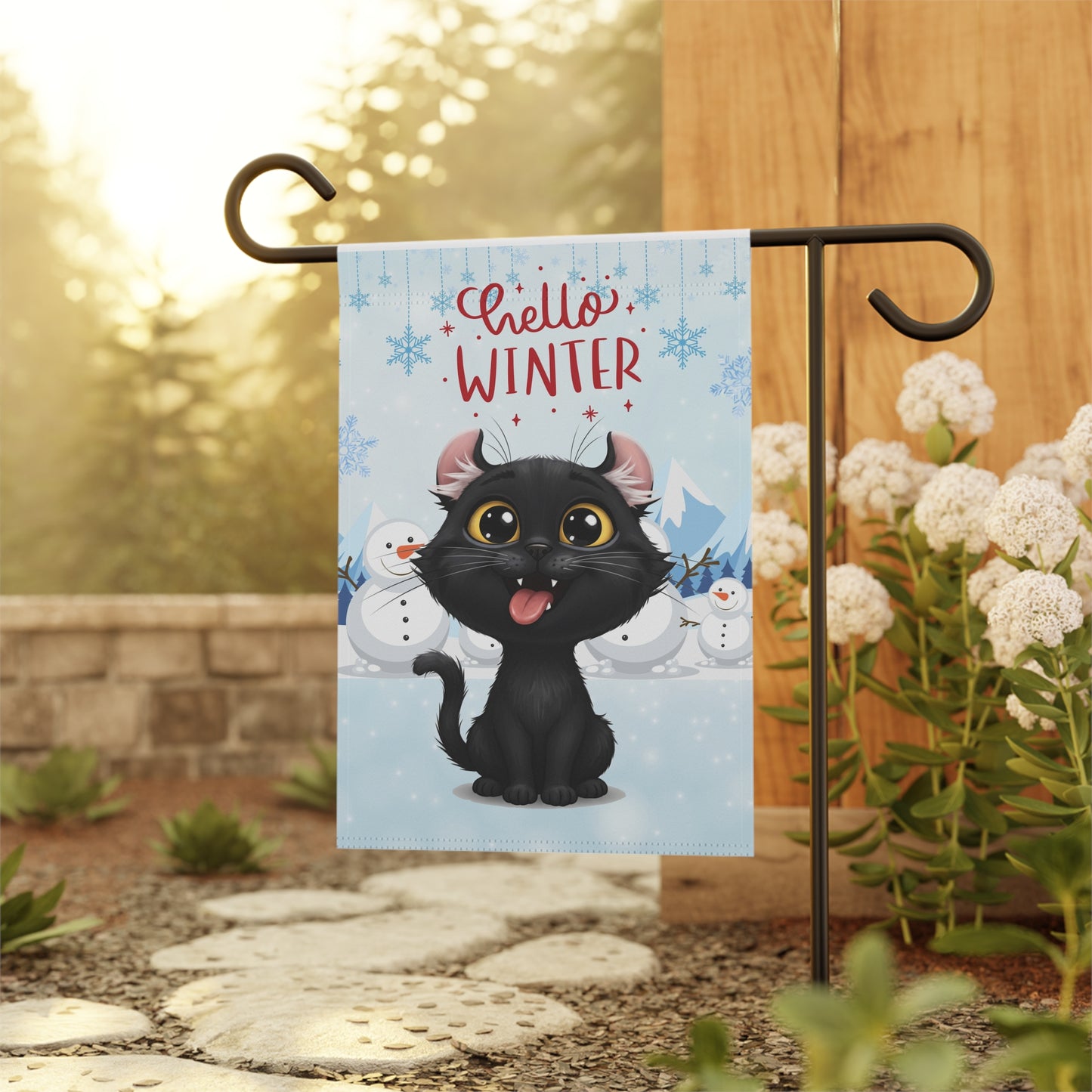 American Curl Hello Winter Garden Banner