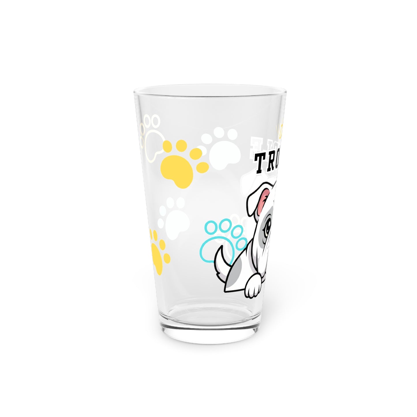 Bulldog Tiny Trouble Pint Glass