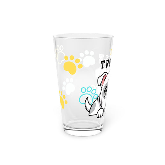 Bulldog Tiny Trouble Pint Glass