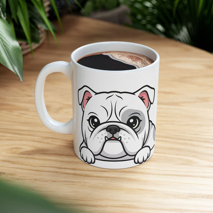 Bulldog Peek-a-Boo Mug | Best Bulldog Daddy Gift