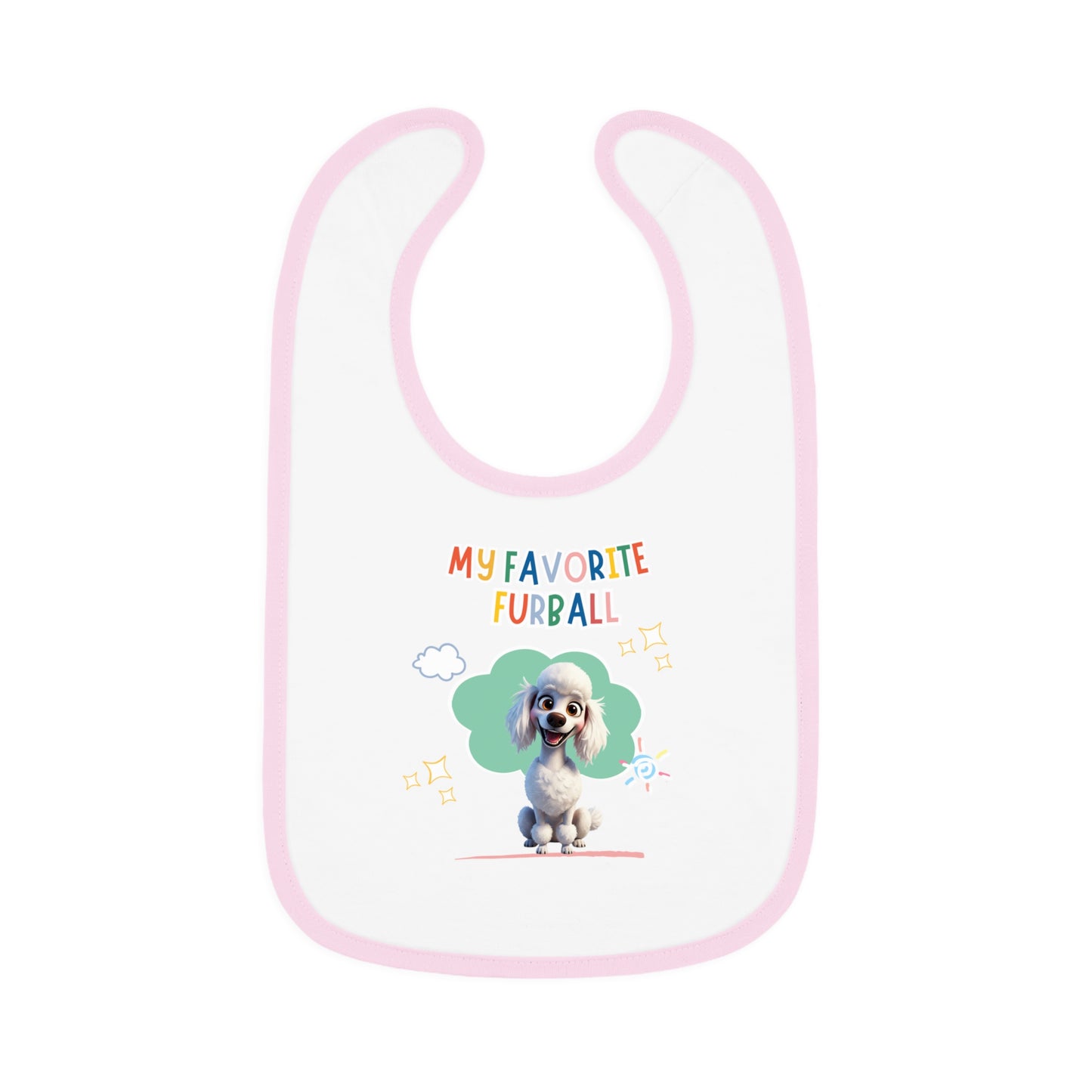 Poodle Favorite Furball Baby Bib