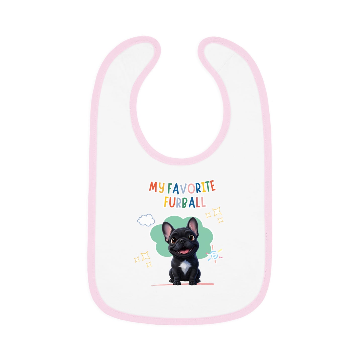 Frenchie Favorite Furball Baby Bib