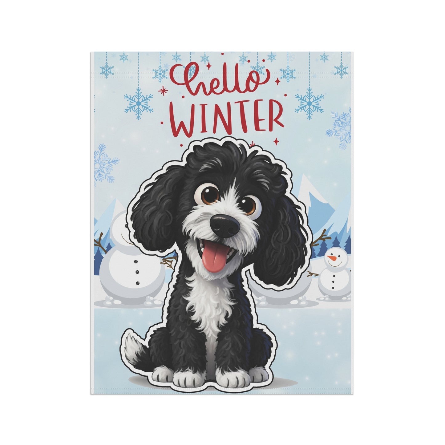 Portie Hello Winter Garden Banner