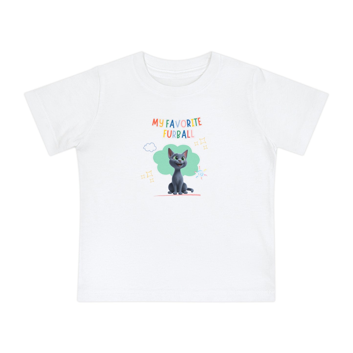 Short hair gray cat Favorite Furball Baby Tee