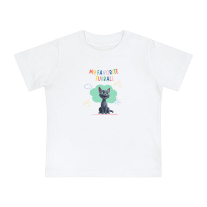 Short hair gray cat Favorite Furball Baby Tee