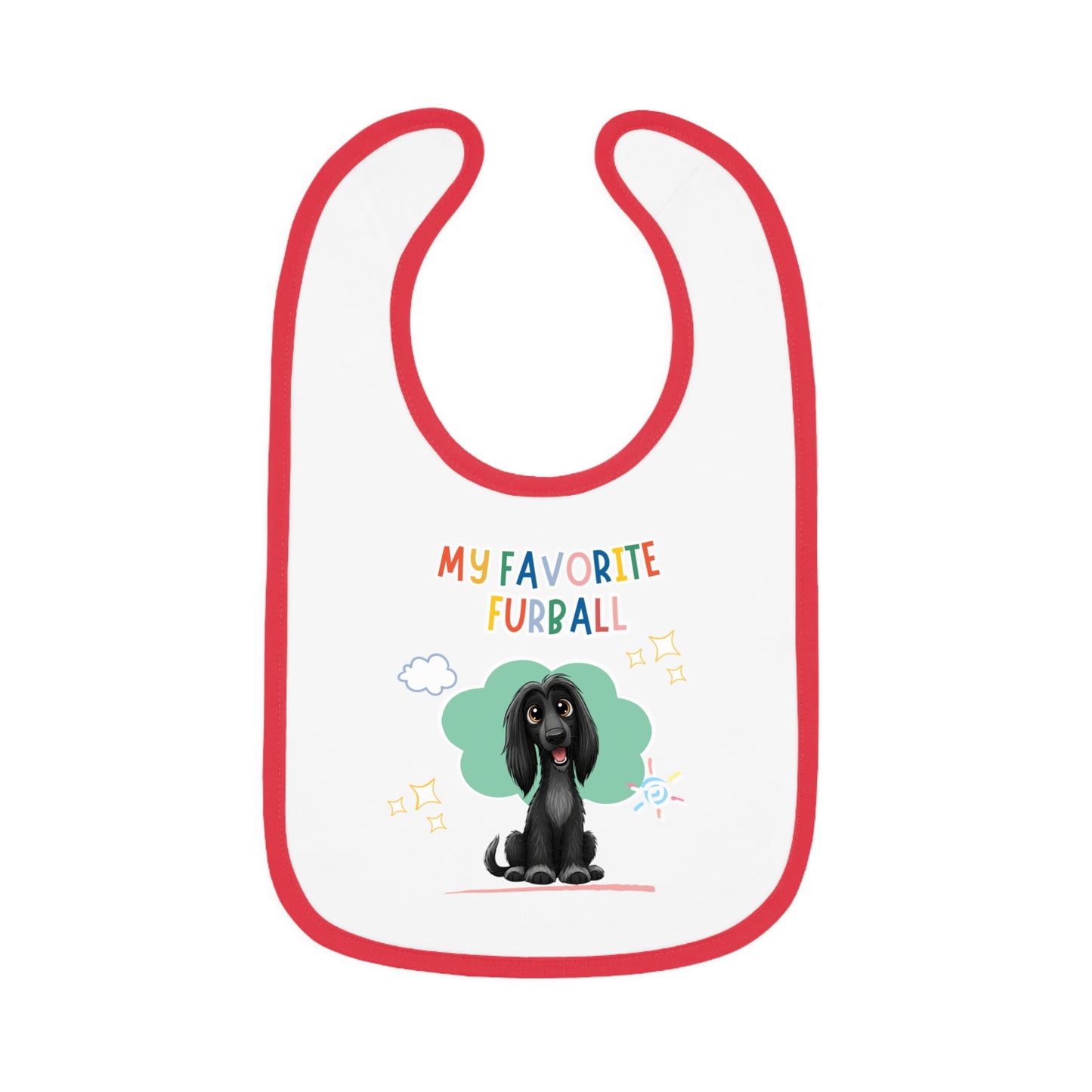 Afghan Hound Favorite Furball Baby Bib