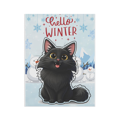 Norwegian Forest Hello Winter Garden Banner