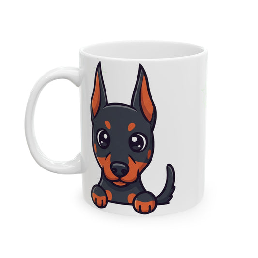 Doberman Peek-a-Boo Mug | Best Doberman Daddy Gift