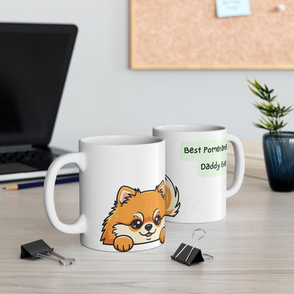 Pomeranian Peek-a-Boo Mug | Best Pomeranian Daddy Gift