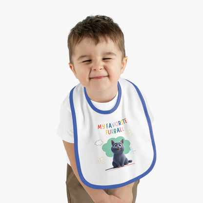 Shorthair Gray Cat Favorite Furball Baby Bib