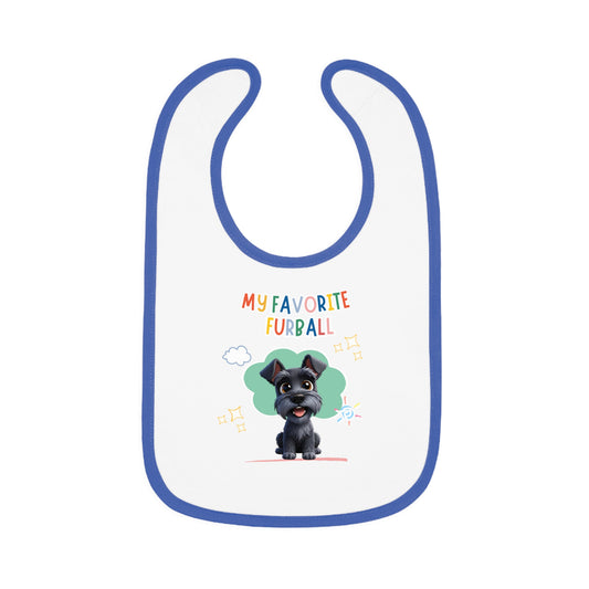 Schnauzer Favorite Furball Baby Bib