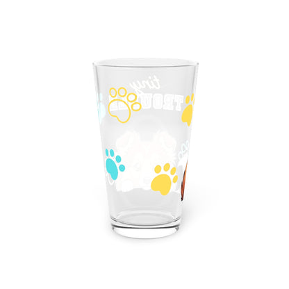 Sheltie Tiny Trouble Pint Glass