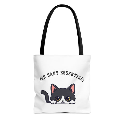 Short hair tuxedo cat FurBaby Tote Bag