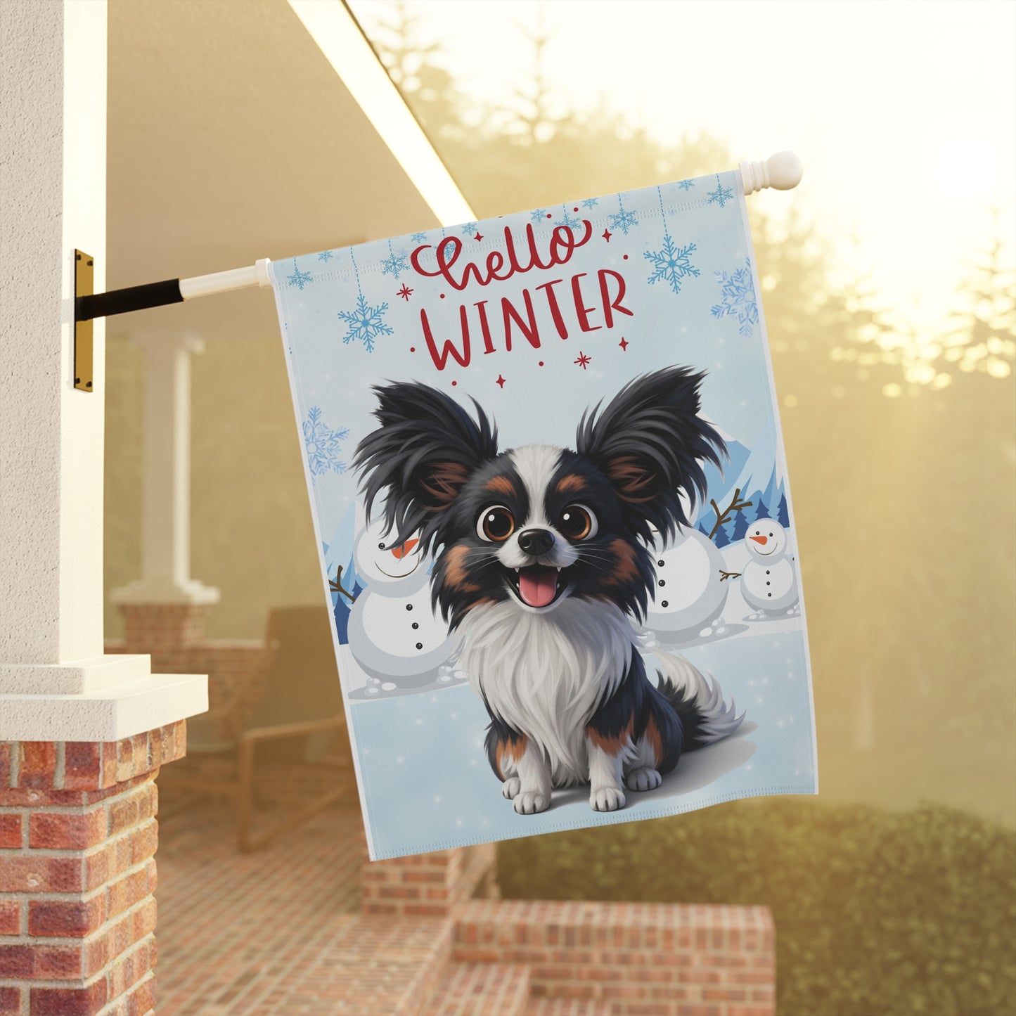 Papillon Hello Winter Garden Banner