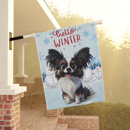 Papillon Hello Winter Garden Banner