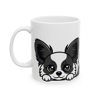 Papillon Peek-a-Boo Mug | Best Papillon Daddy Gift