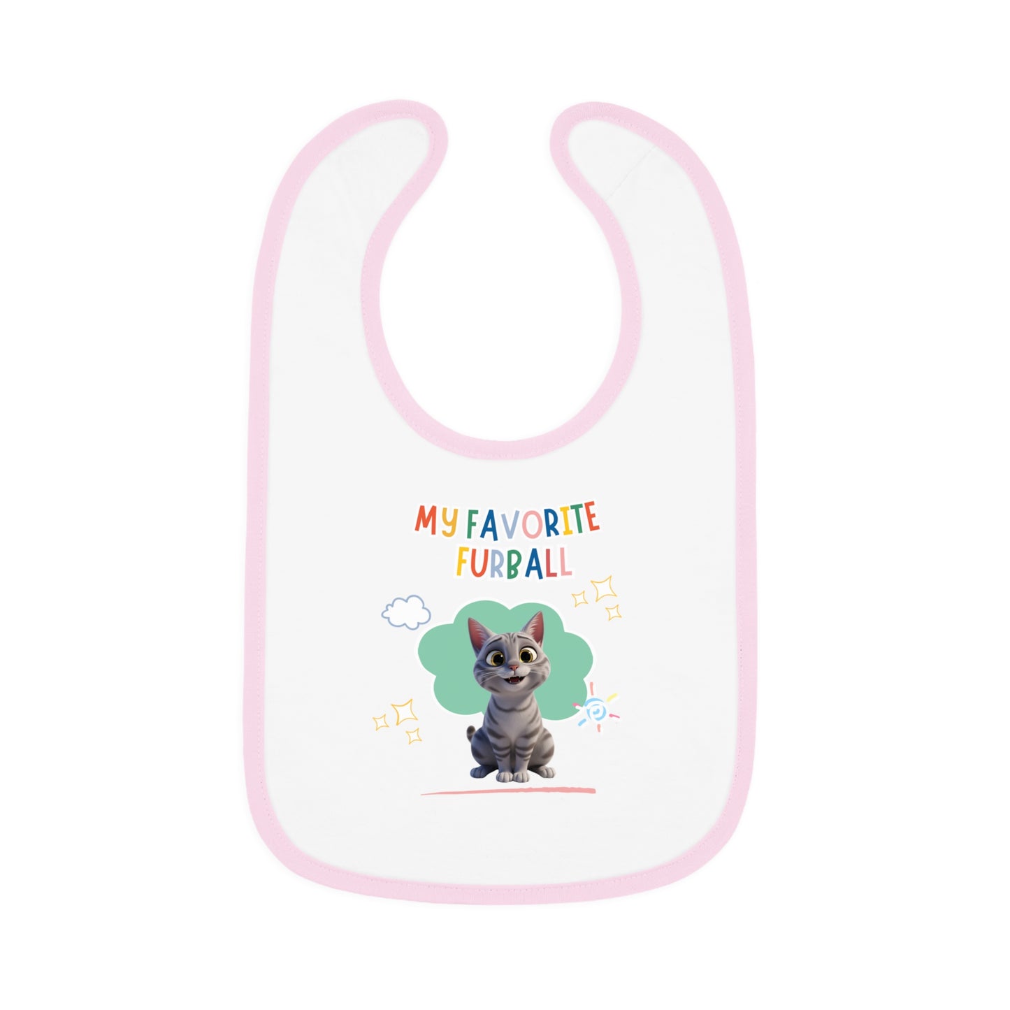 Shorthair Silver Tabby Cat Favorite Furball Baby Bib