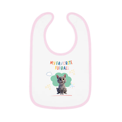 Shorthair Silver Tabby Cat Favorite Furball Baby Bib