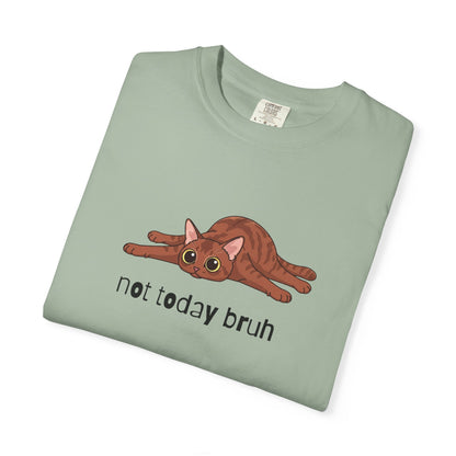 Short hair brown tabby cat Not Today Bruh T-Shirt