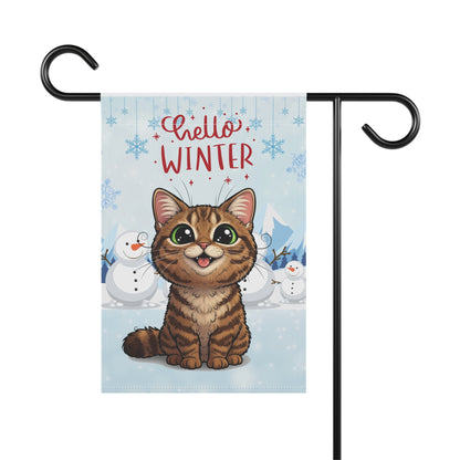 LaPerm Hello Winter Garden Banner