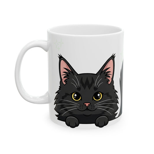 Norwegian Forest Cat Peek-a-Boo Mug | Best Norwegian Forest Mama Gift