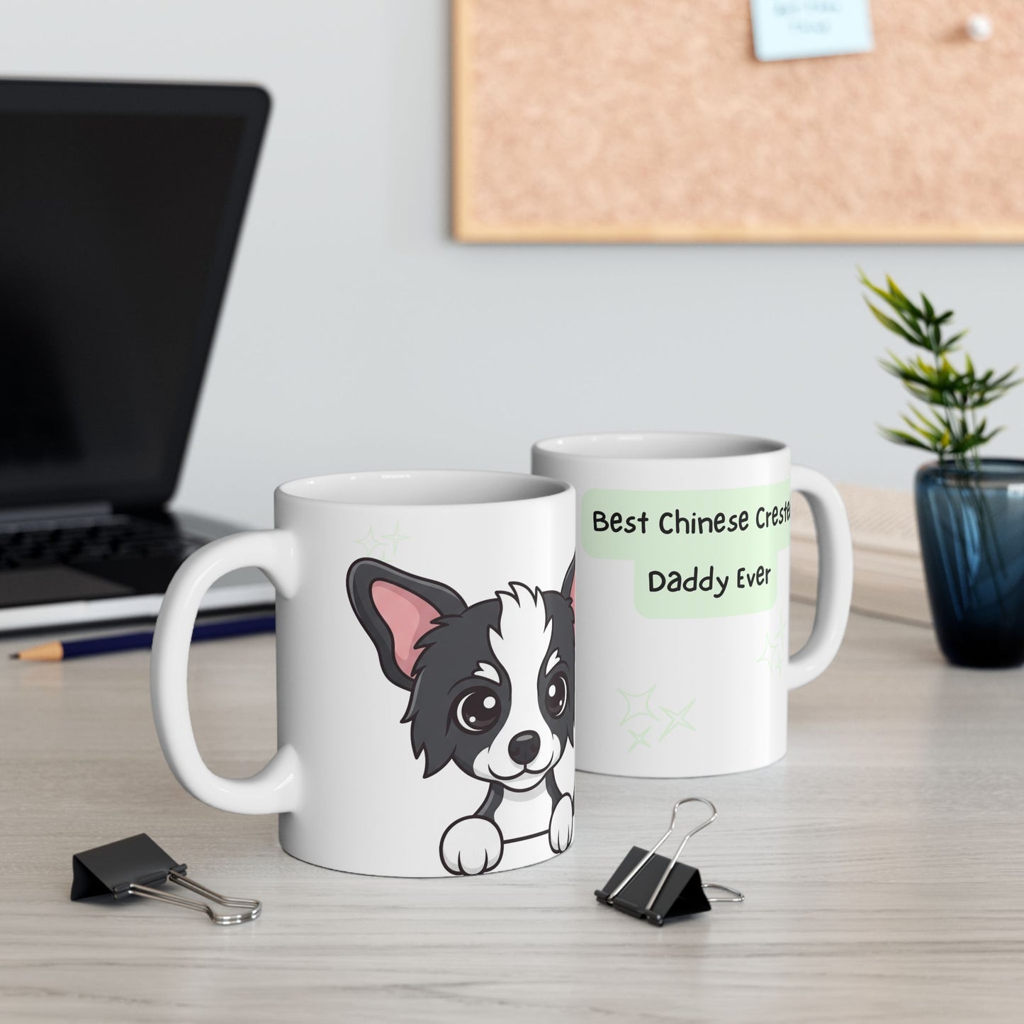 Chinese Crested Peek-a-Boo Mug | Best Chinese Crested Daddy Gift
