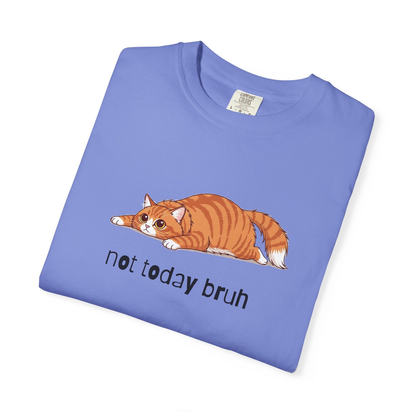 Long hair orange cat Not Today Bruh T-Shirt