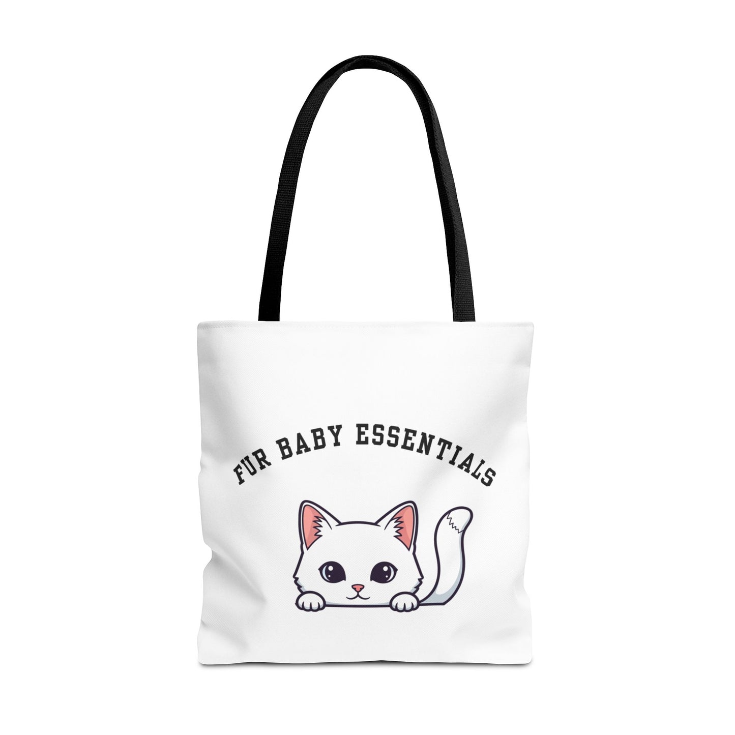 Short hair white cat FurBaby Tote Bag